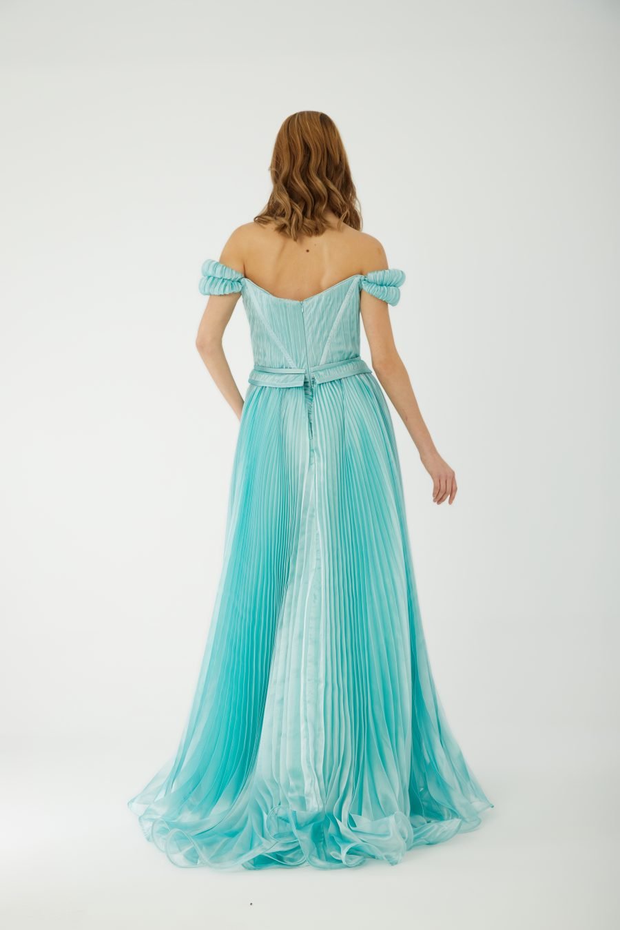Sweetheart off shoulder high knee evening dress - Image 4