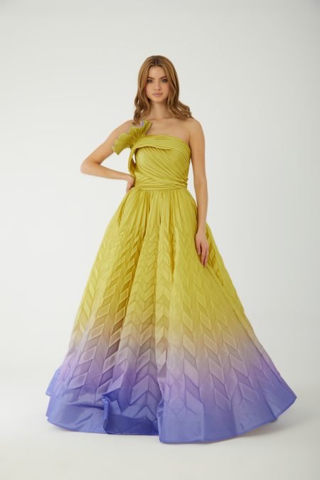 Straight Across Off-Shoulder Ball Gown  Evening Dress