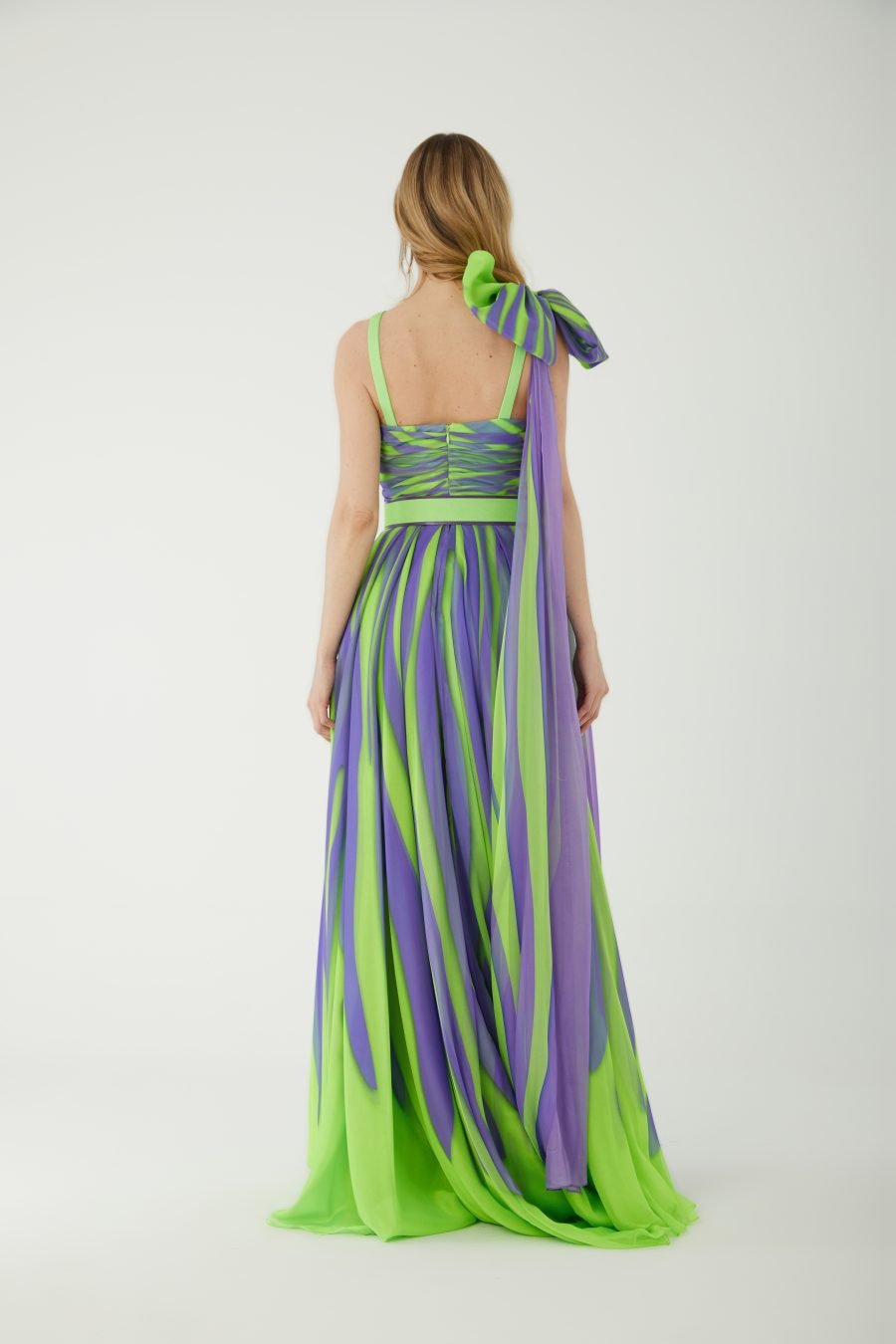 Halter Neck A-line Evening Dress - Image 4