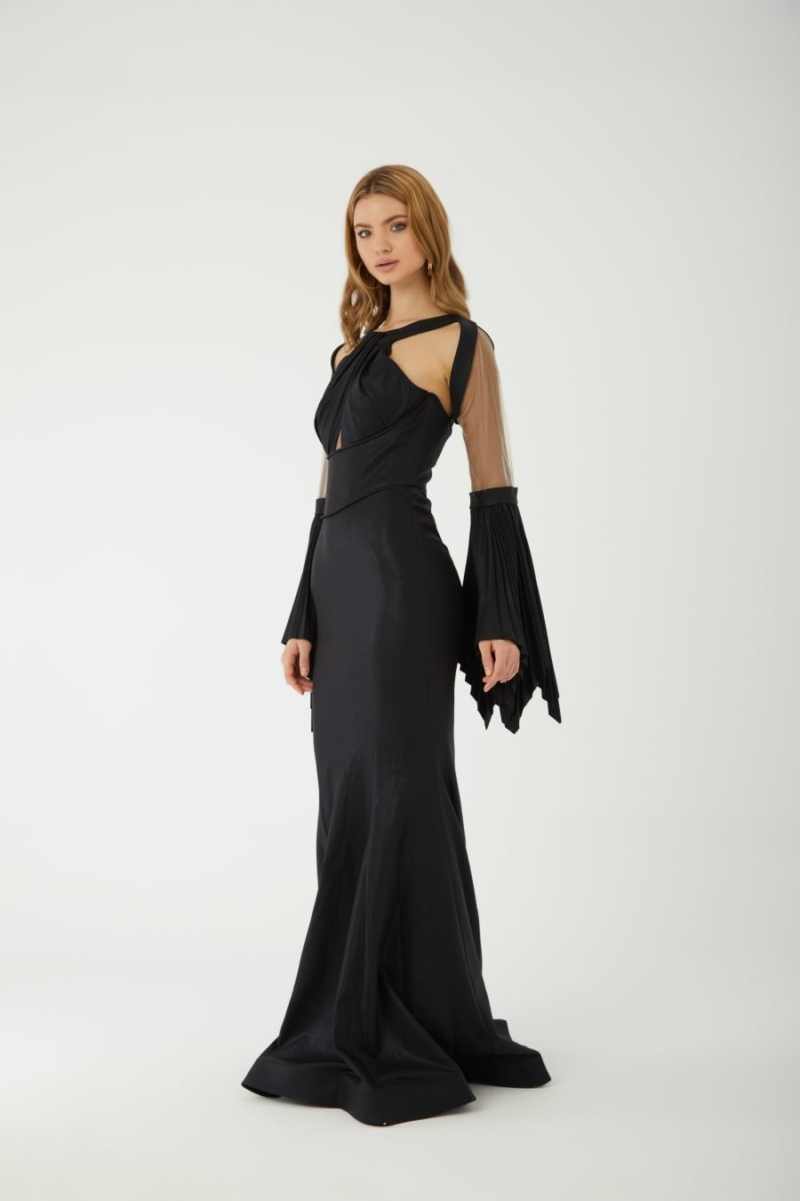 Halter Neckline Cross A-Line Evening Dress - Image 6