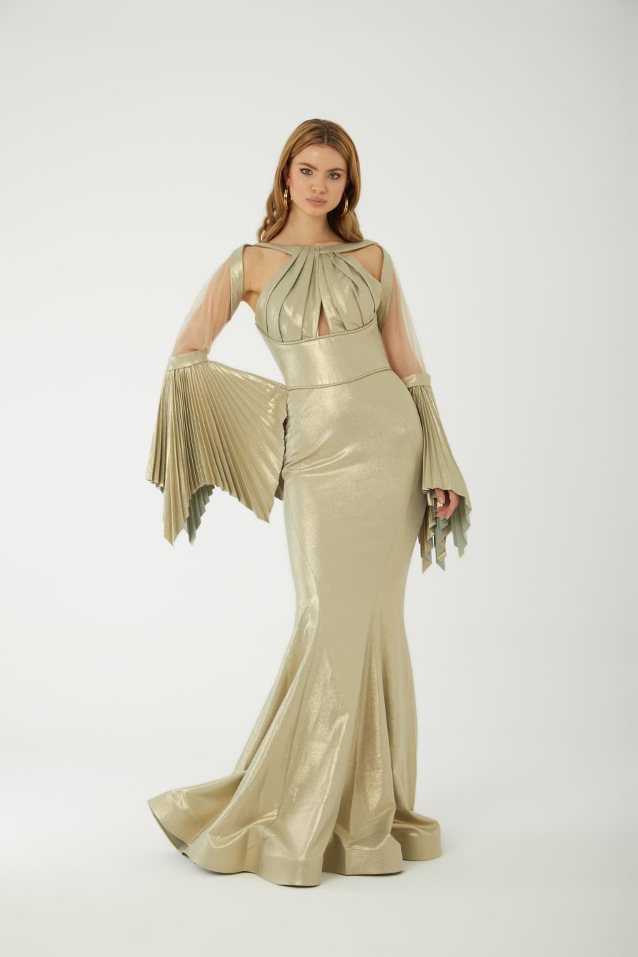 Halter Neckline Cross A-Line Evening Dress