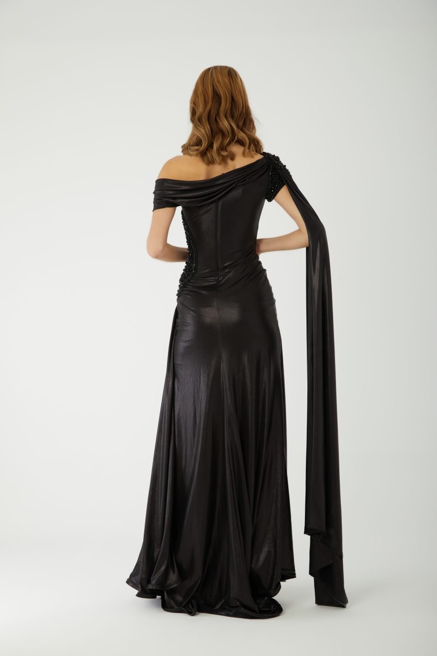 Asymmetric Off Shoulder High Knee Evening dress - Image 4