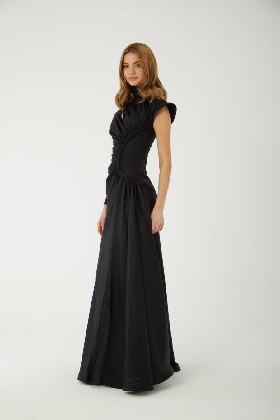 Turtle Neckline A-Line Evening Dress - Image 2