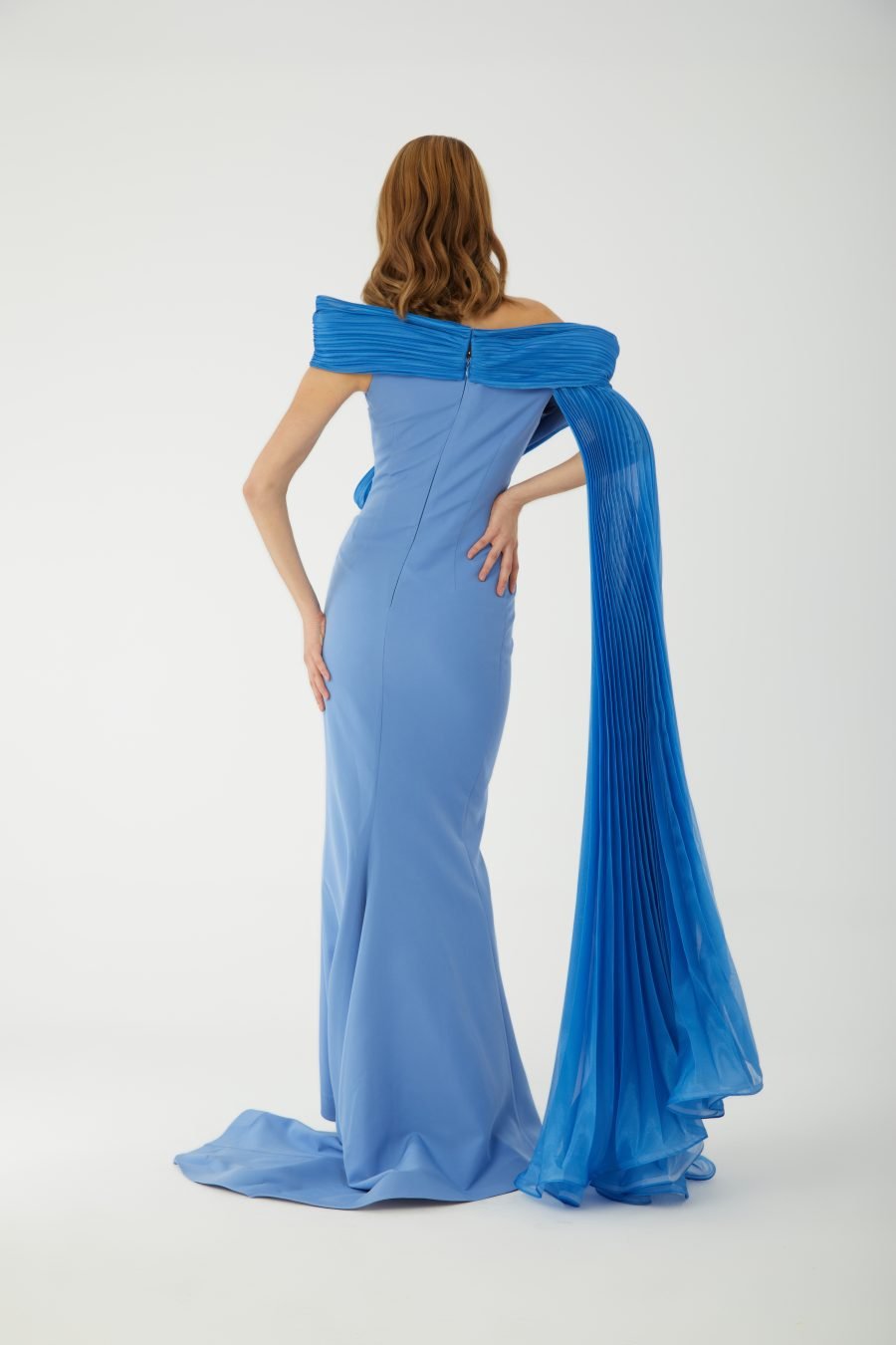 SweetHeart Off-Shoulder Neck Mermaid Evening Dress - Image 4