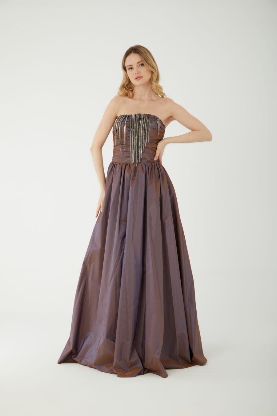 Off shoulder A-Line  evening dress - Image 17