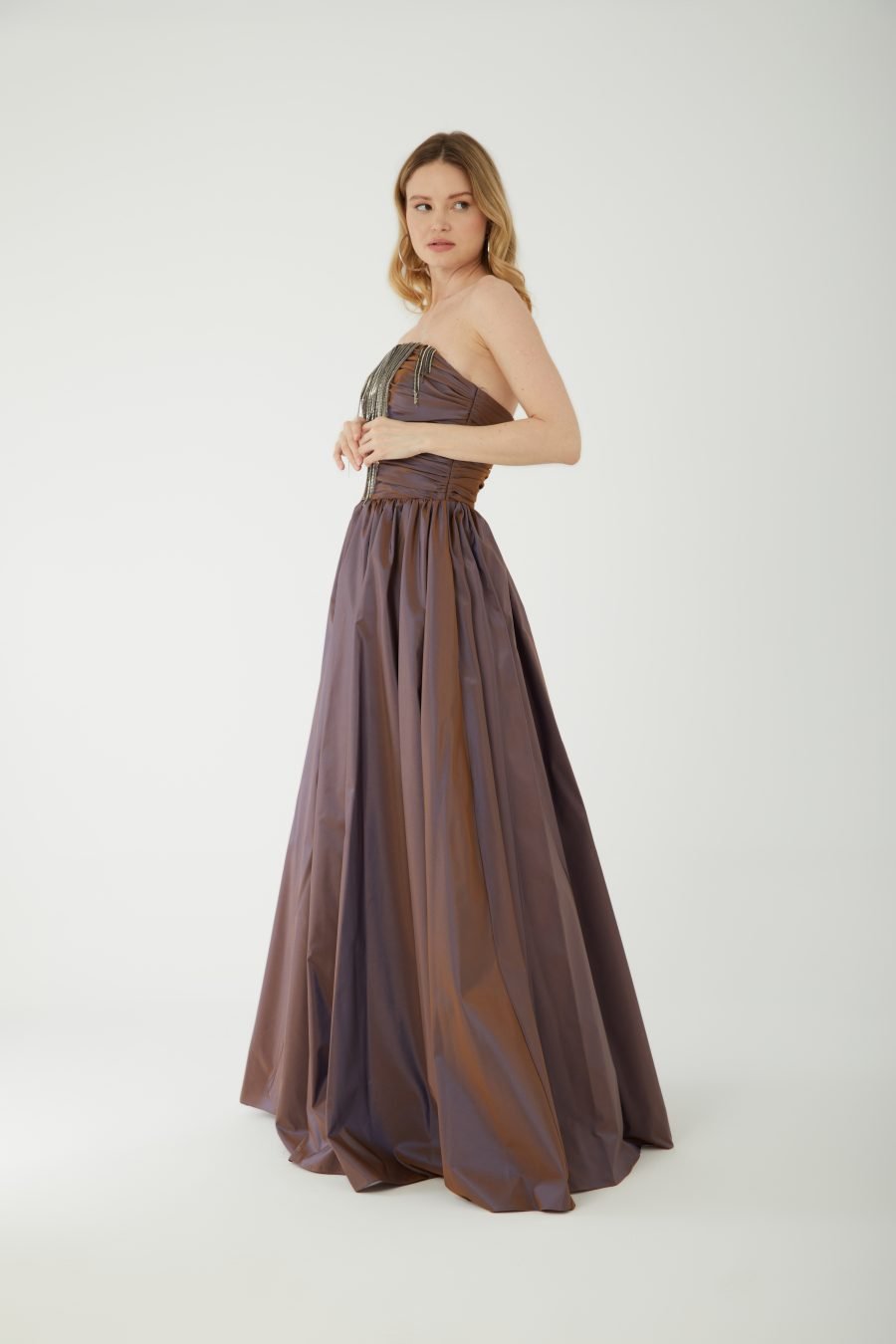 Off shoulder A-Line  evening dress - Image 18