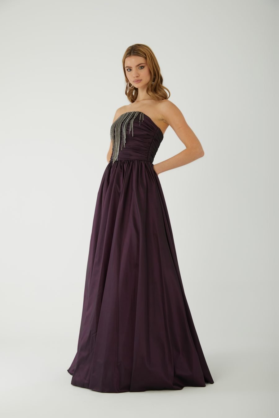 Off shoulder A-Line  evening dress - Image 11