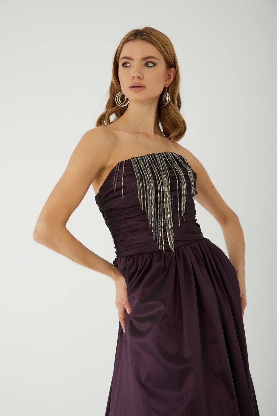 Off shoulder A-Line  evening dress - Image 9