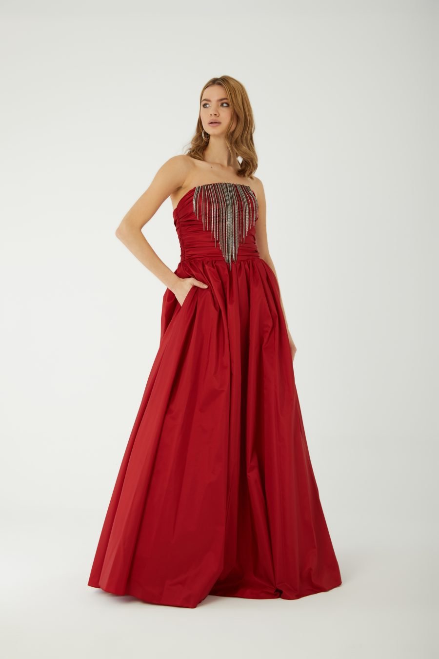 Off shoulder A-Line  evening dress - Image 7