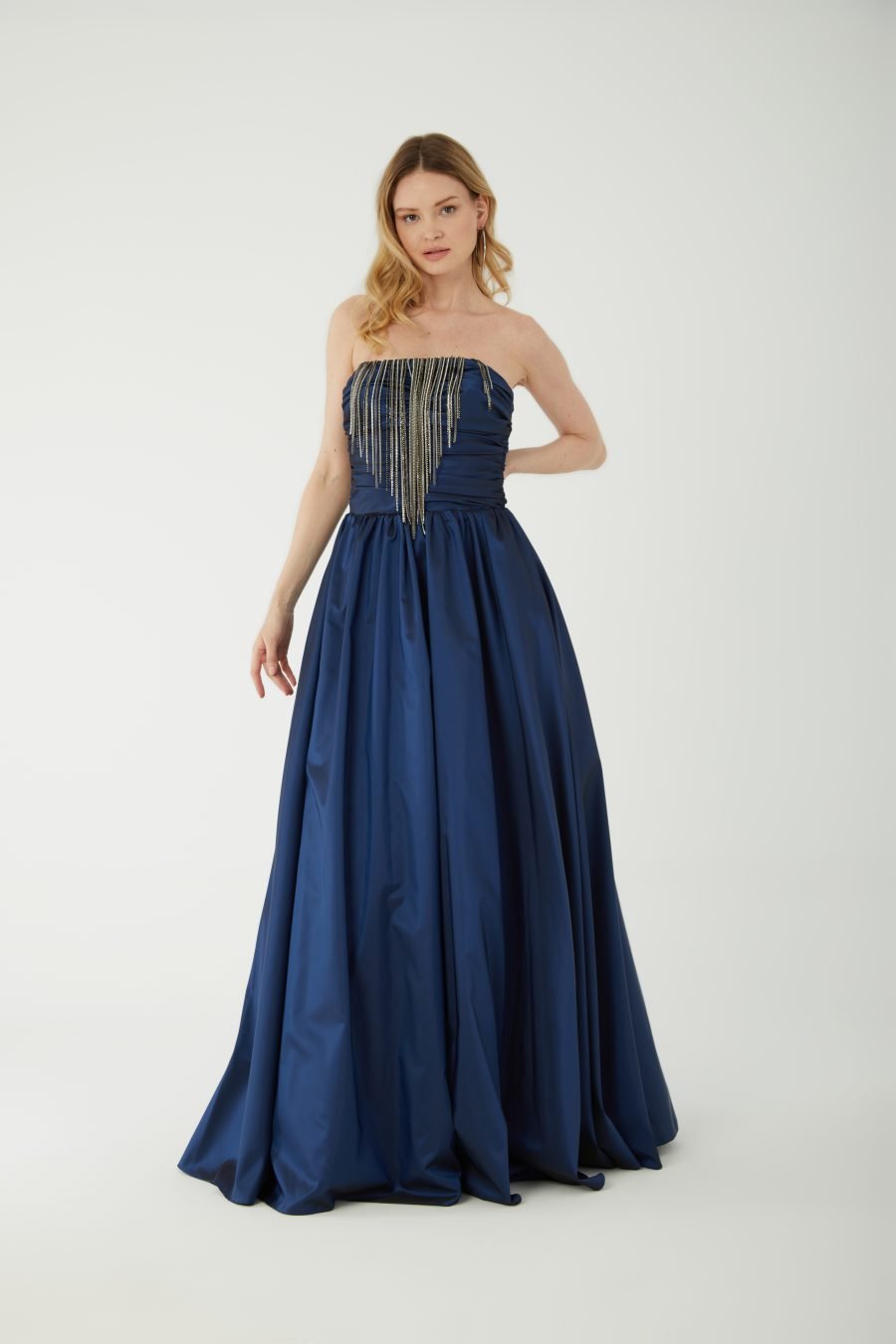 Off shoulder A-Line  evening dress