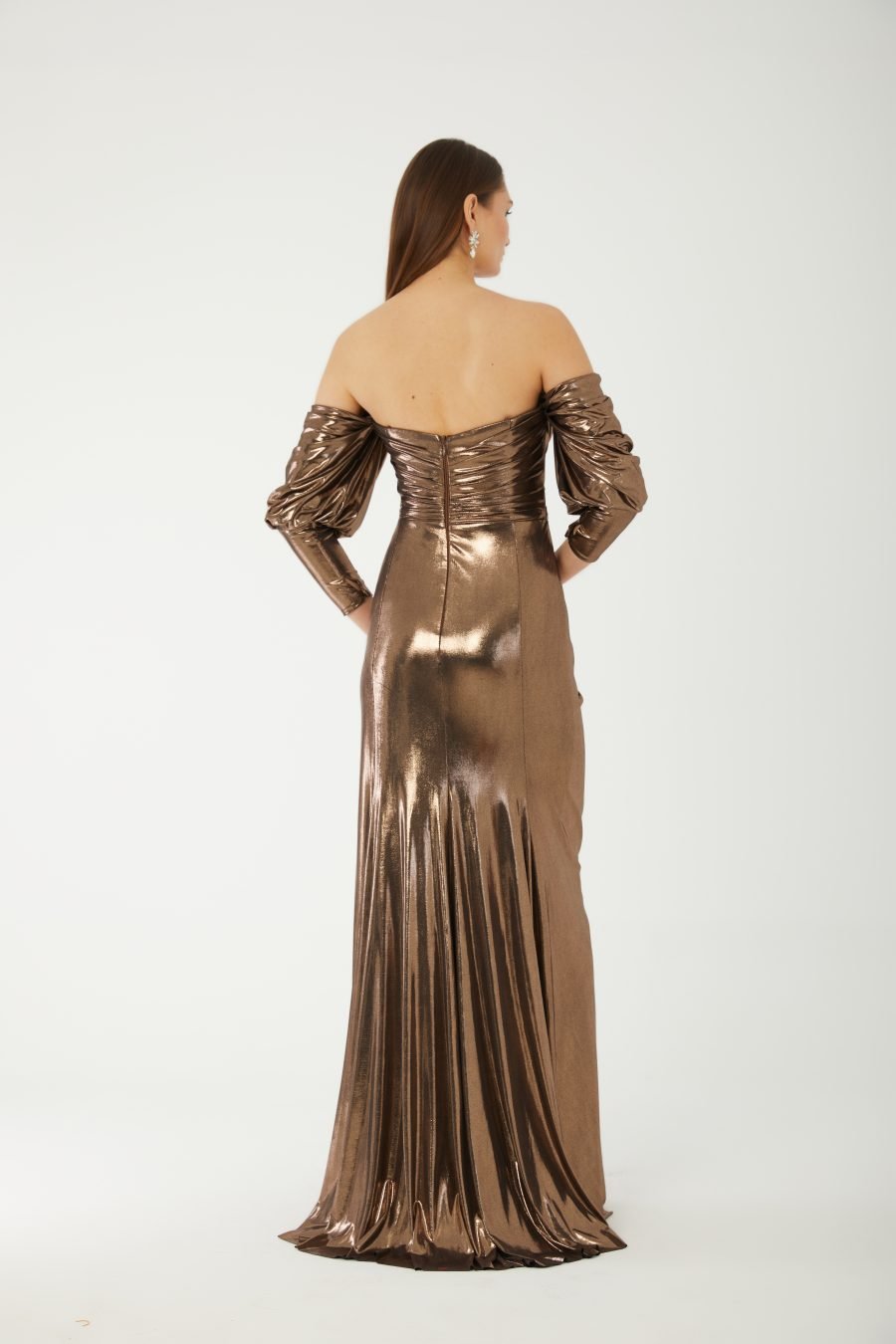 Semi sweetheart Off Shoulder High Knee Evening Dress - Image 4