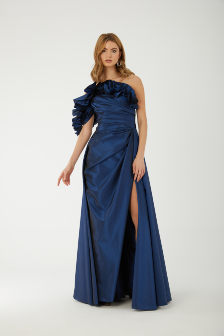 Asymmetric Off Shoulder High Knee Evening dress