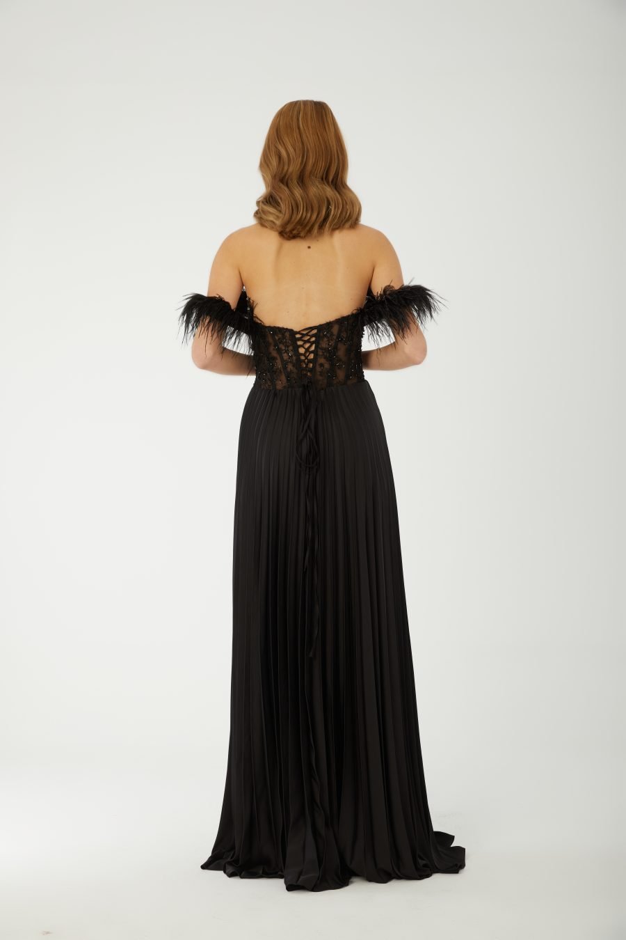 Straight Across Off shoulder  Evening Dress - Image 4