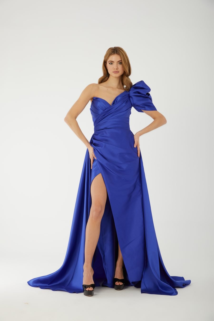 semi sweetheart off shoulder A line Evening Dress