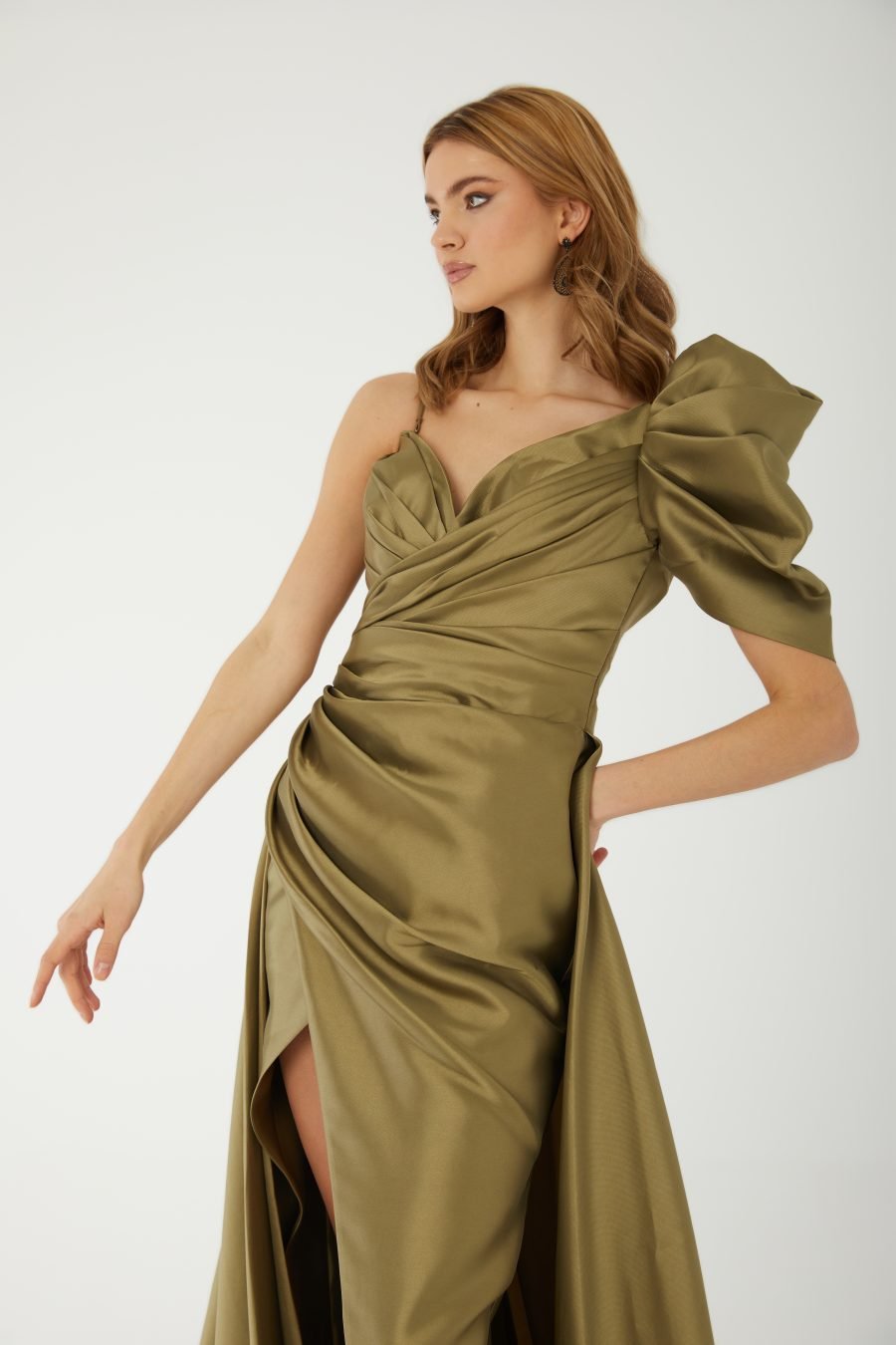 semi sweetheart off shoulder A line Evening Dress - Image 7