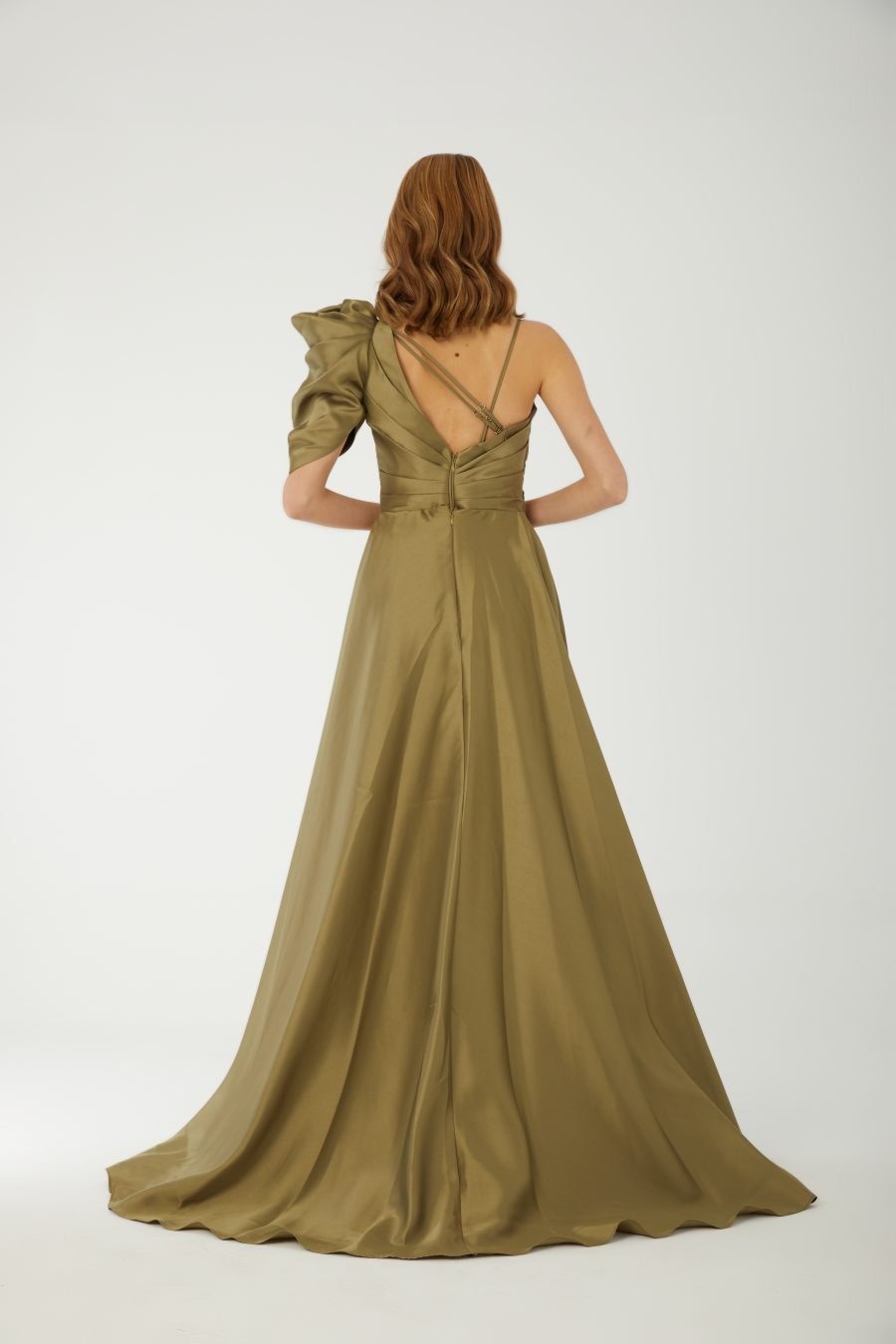 semi sweetheart off shoulder A line Evening Dress - Image 8