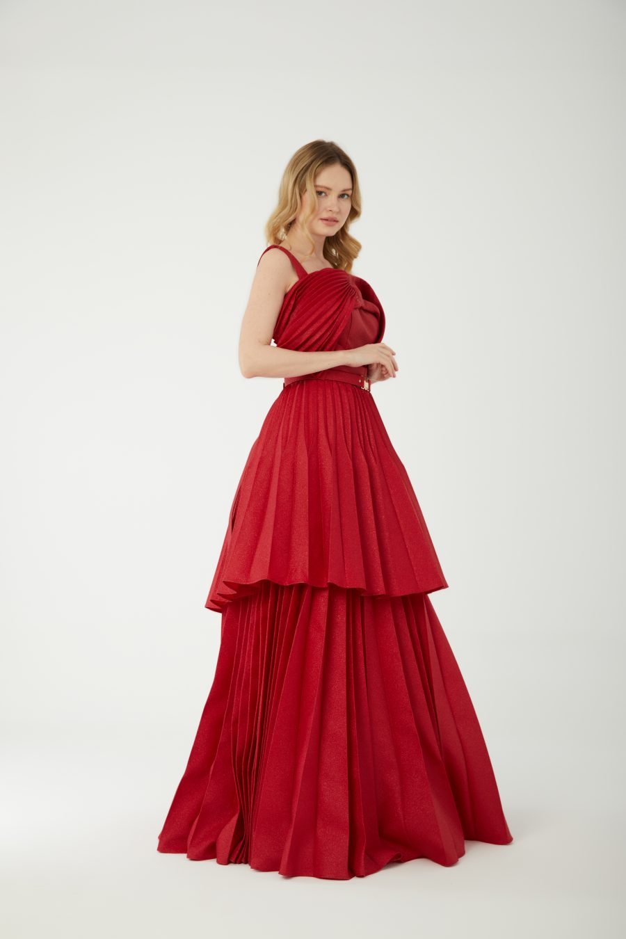 Halter Strap Step Long Gown Evening Dress - Image 2