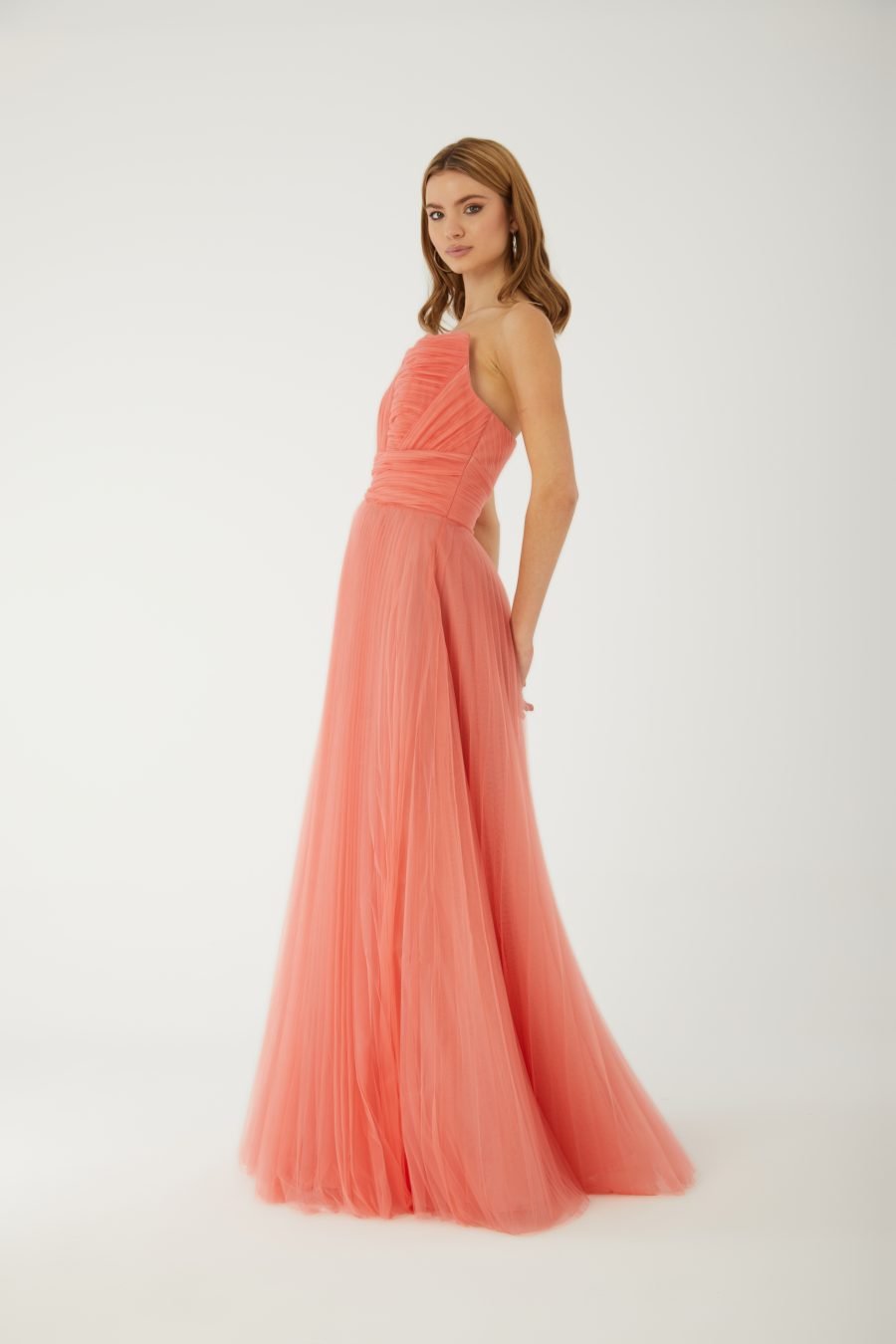 Straight Across Off shoulder  Evening Dress - Image 2