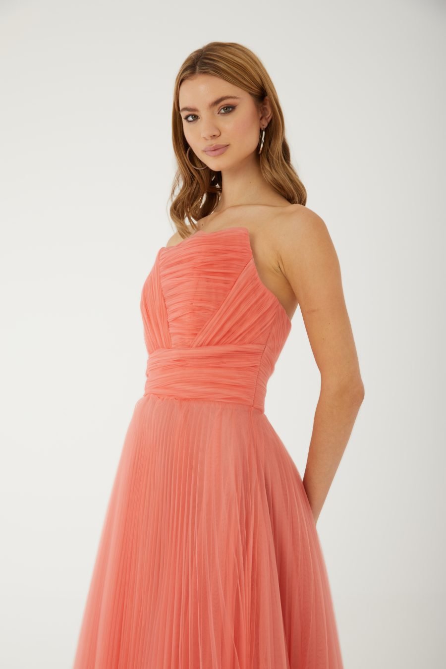 Straight Across Off shoulder  Evening Dress - Image 3