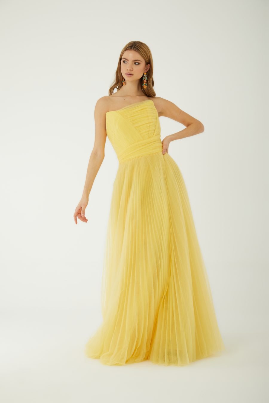 Straight Across Off shoulder  Evening Dress - Image 5