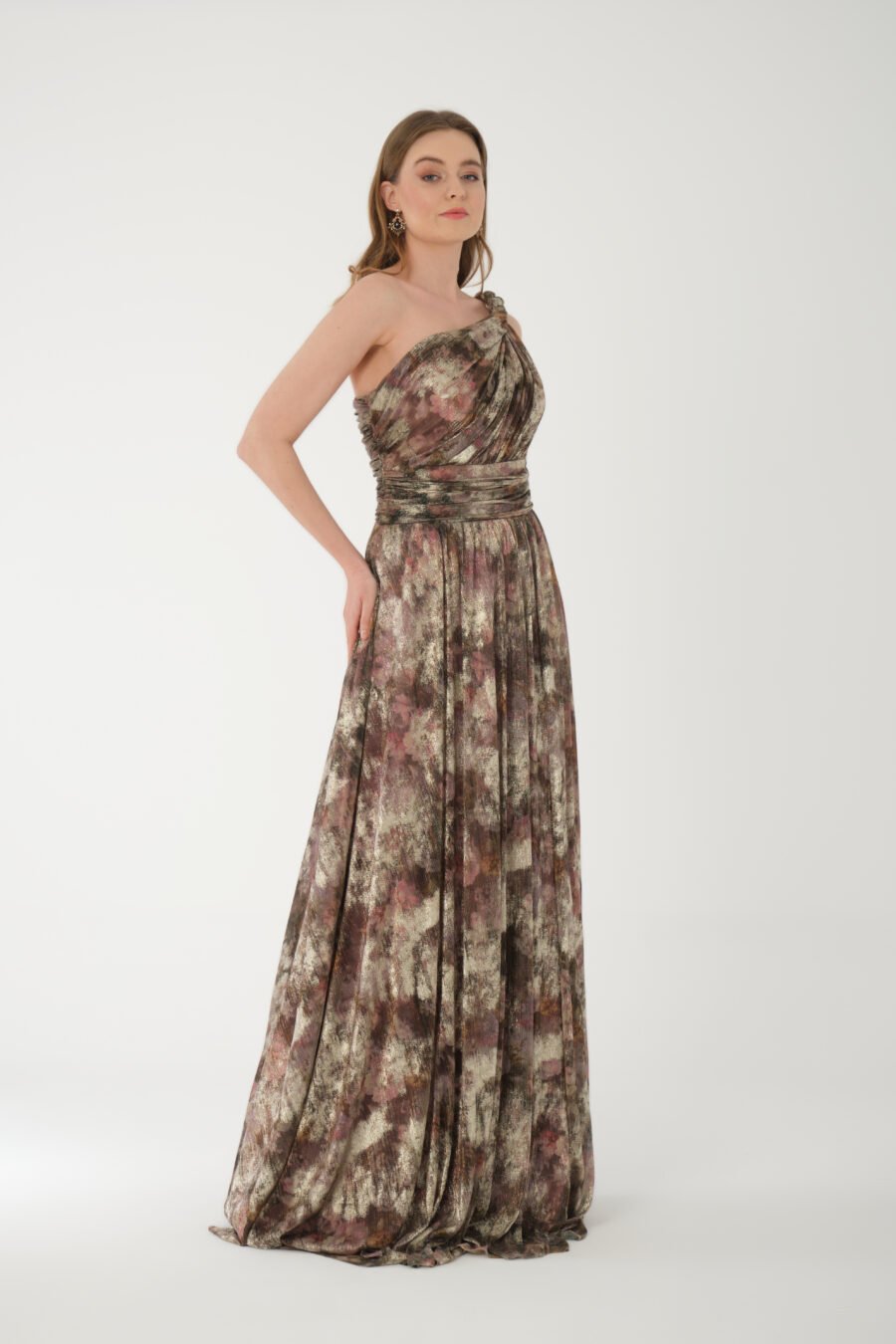 Asymmetric Column evening dress - Image 3