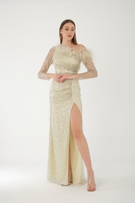 Asymmetric High Knee Evening dress