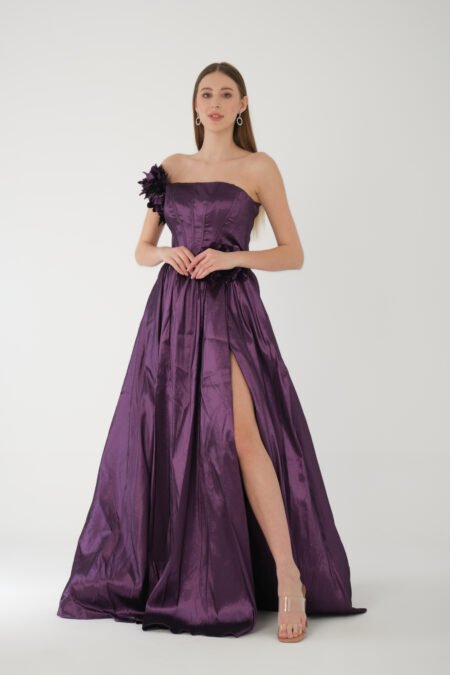 Asymmetric Off Shoulder High Knee Evening dress