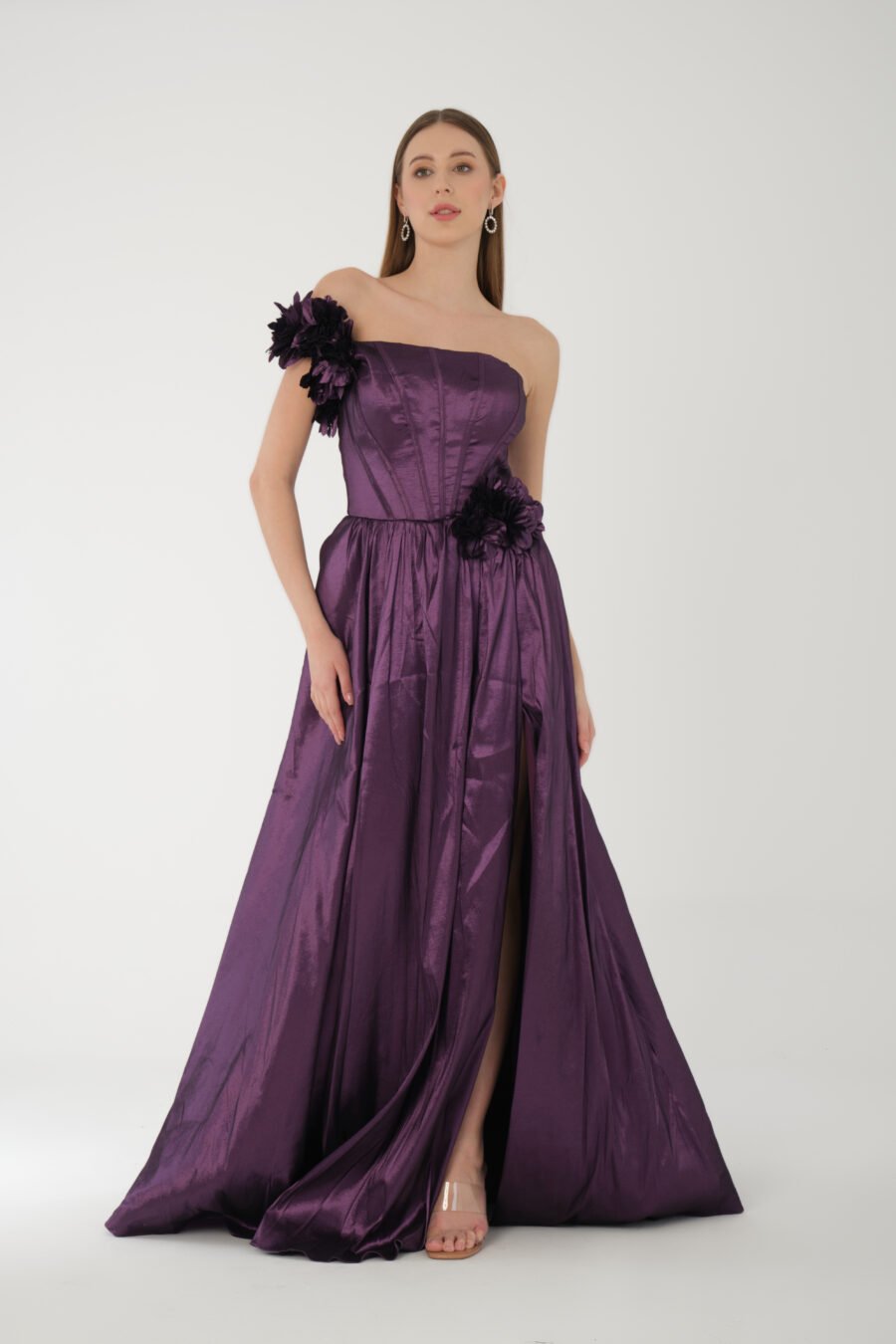 Asymmetric Off Shoulder High Knee Evening dress - Image 2