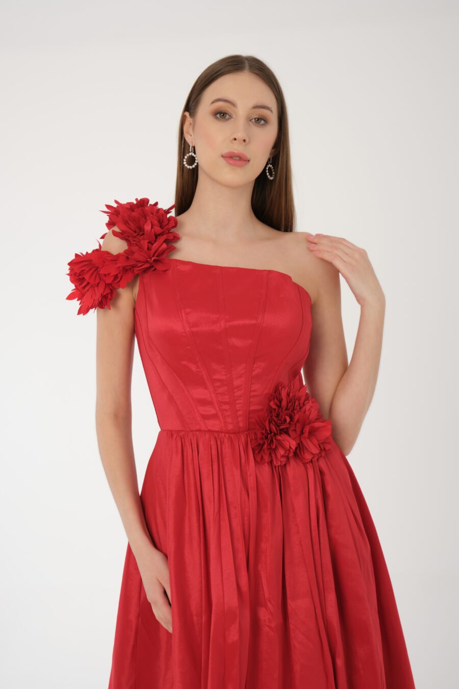Asymmetric Off Shoulder High Knee Evening dress - Image 5