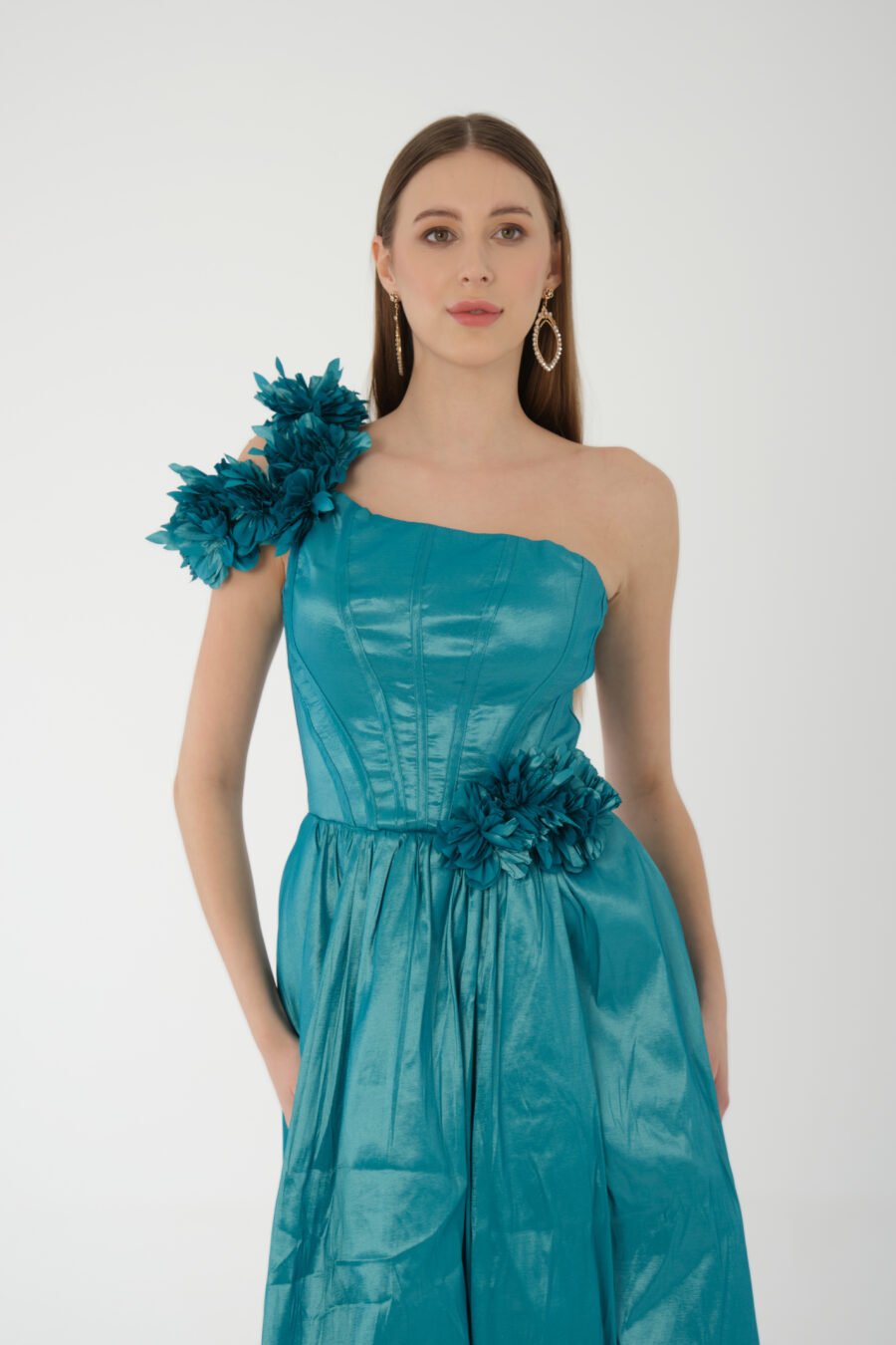 Asymmetric Off Shoulder High Knee Evening dress - Image 9