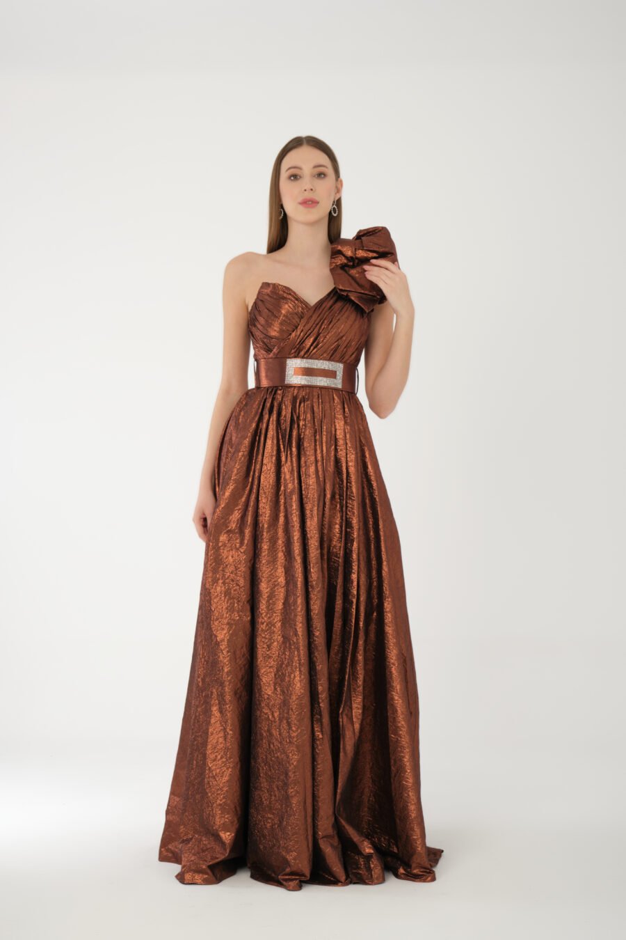Semi sweetheart off shoulder A line Evening Dress - Image 10