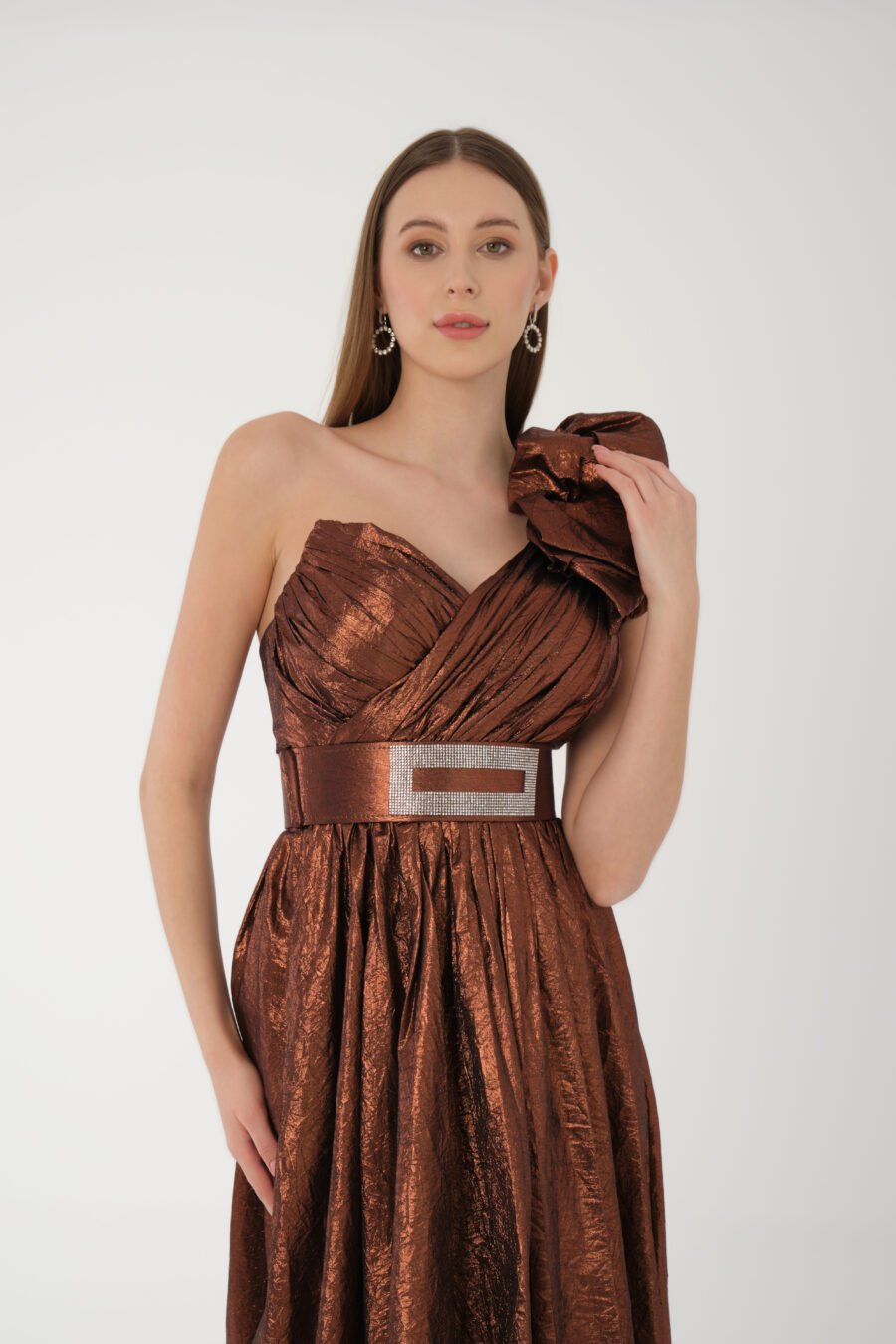 Semi sweetheart off shoulder A line Evening Dress - Image 12