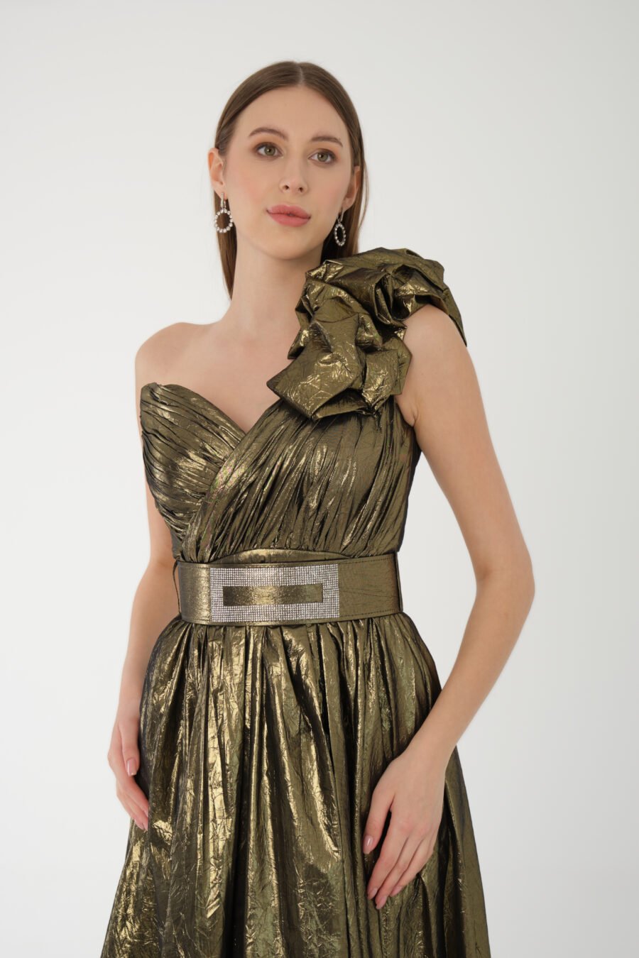 Semi sweetheart off shoulder A line Evening Dress - Image 4