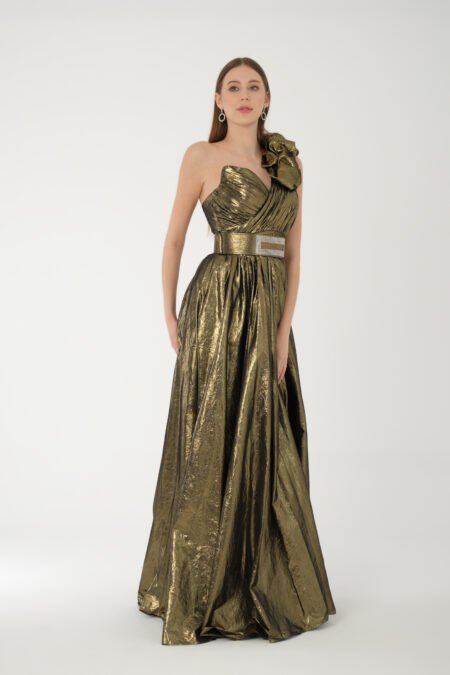 Semi sweetheart off shoulder A line Evening Dress