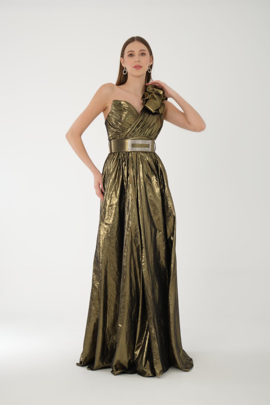 Semi sweetheart off shoulder A line Evening Dress - Image 2