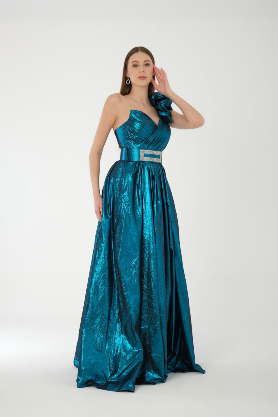 Semi sweetheart off shoulder A line Evening Dress - Image 7