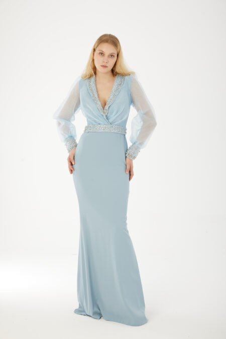 Elegant Beaded Evening Gown