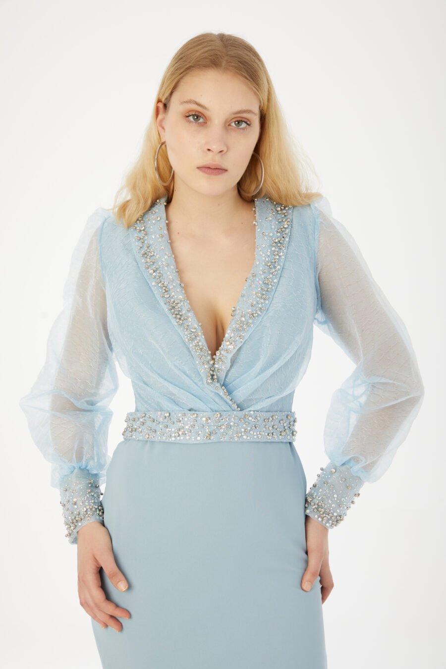 Elegant Beaded Evening Gown - Image 3
