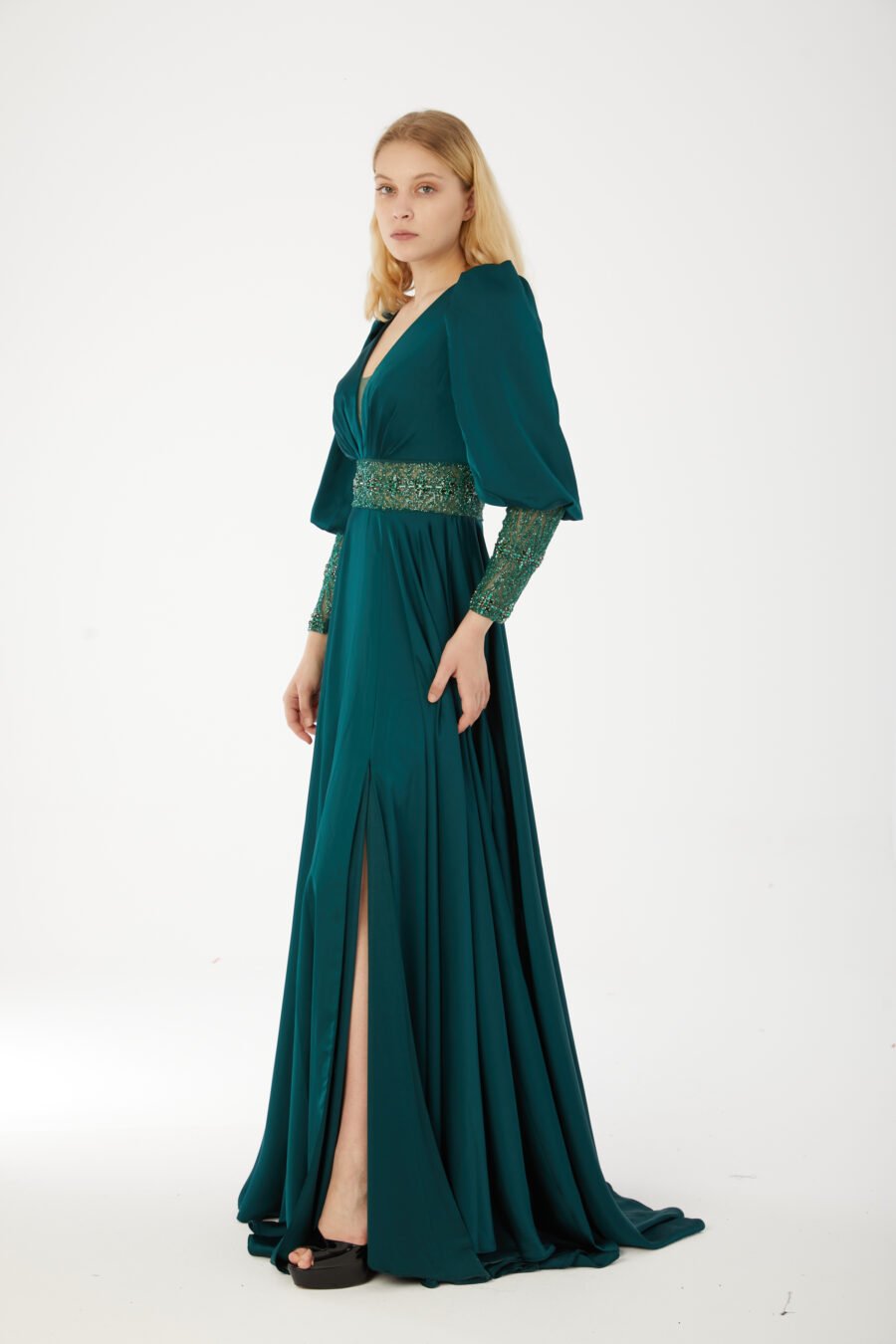 V Neck Evening Gown - Image 4