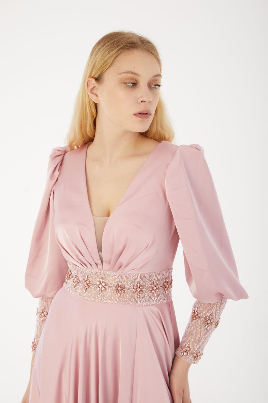 V Neck Evening Gown - Image 11