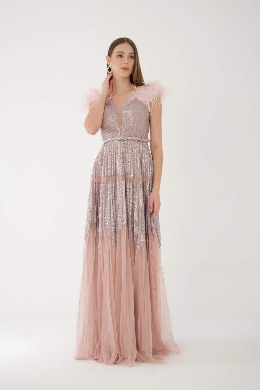V Neck A Line  Casual Dress - Image 8