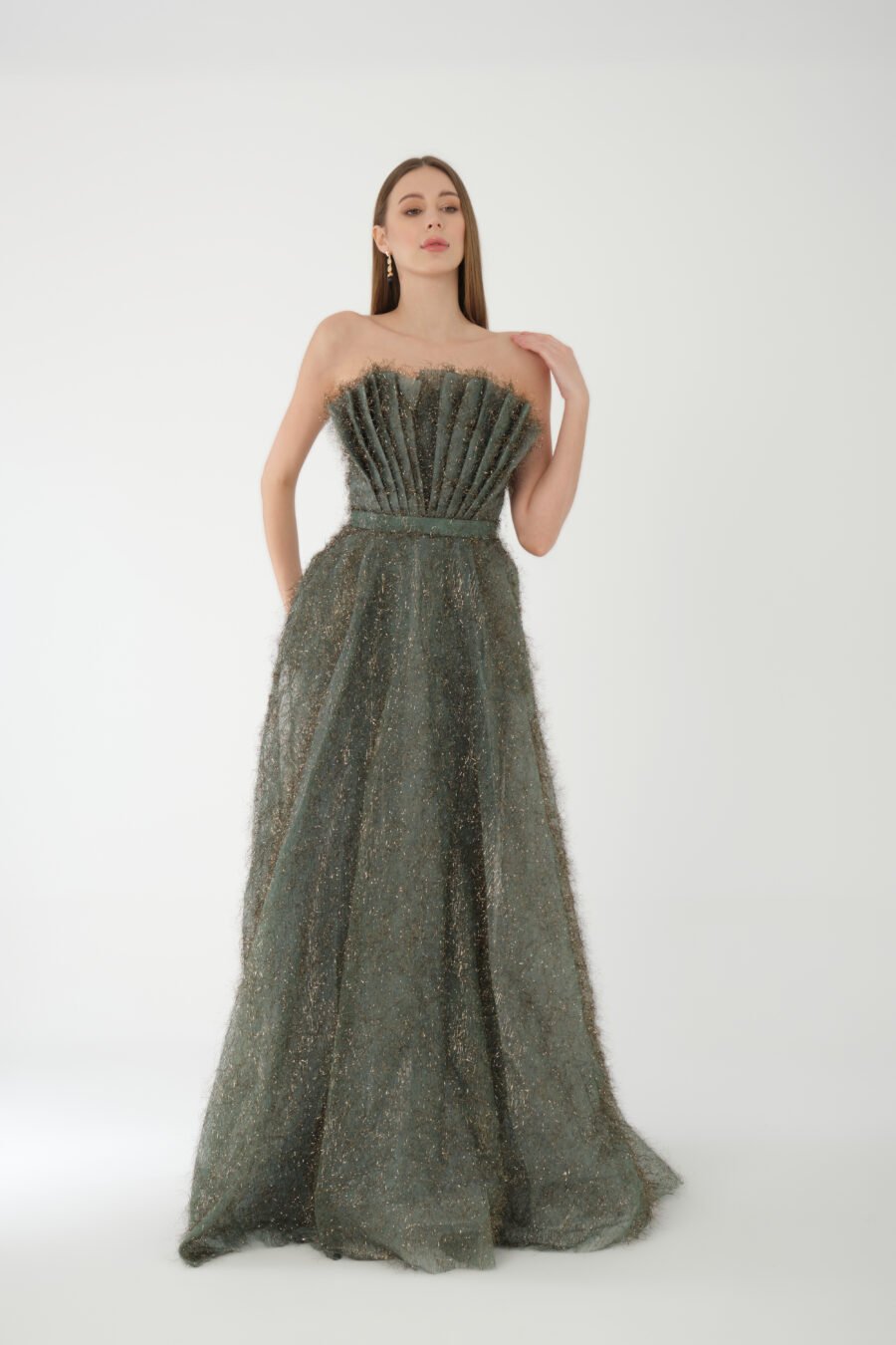 Straight Across Off shoulder Evening Dress - Image 9