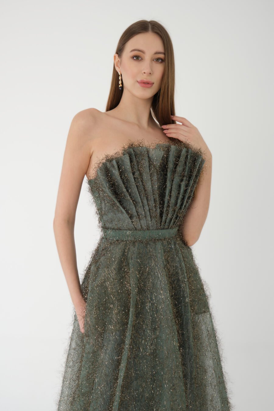 Straight Across Off shoulder Evening Dress - Image 11