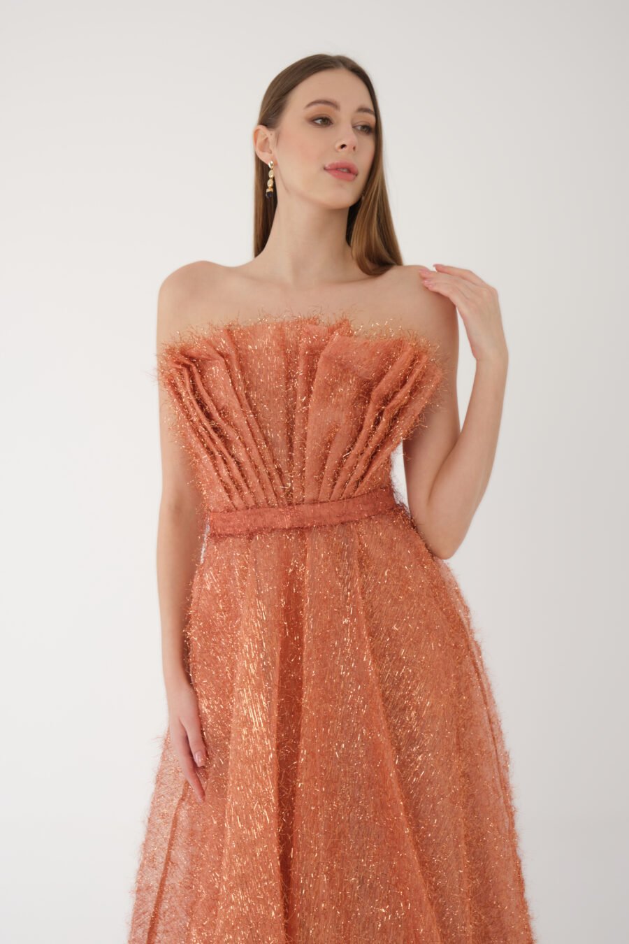 Straight Across Off shoulder Evening Dress - Image 3