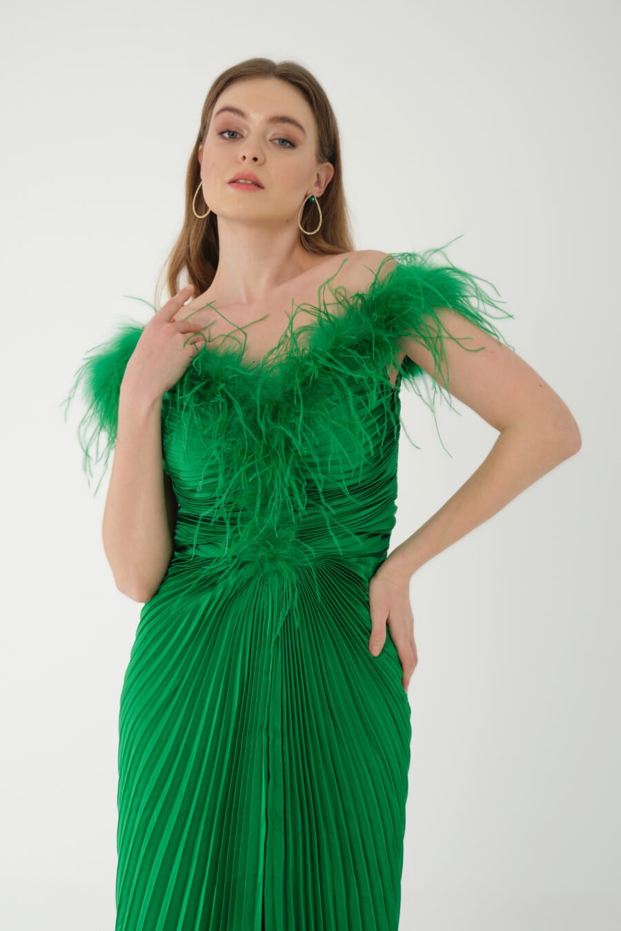 Straight Across Off shoulder High Knee Evening Dress - Image 9