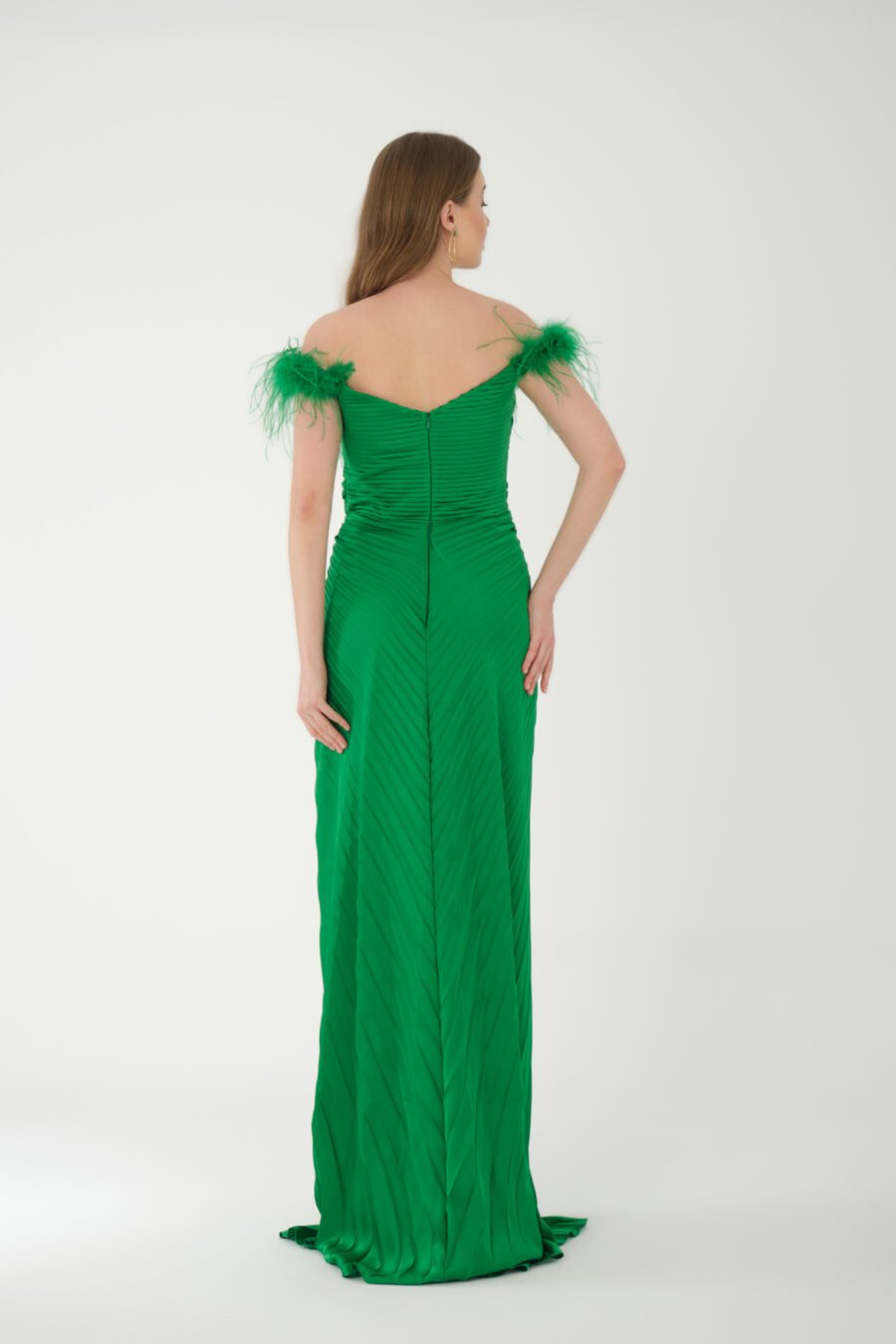 Straight Across Off shoulder High Knee Evening Dress - Image 12
