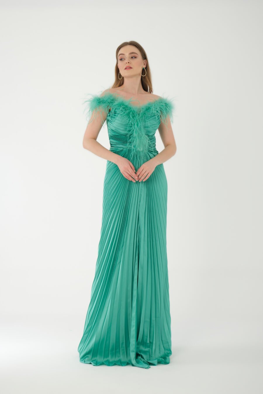 Straight Across Off shoulder High Knee Evening Dress - Image 14