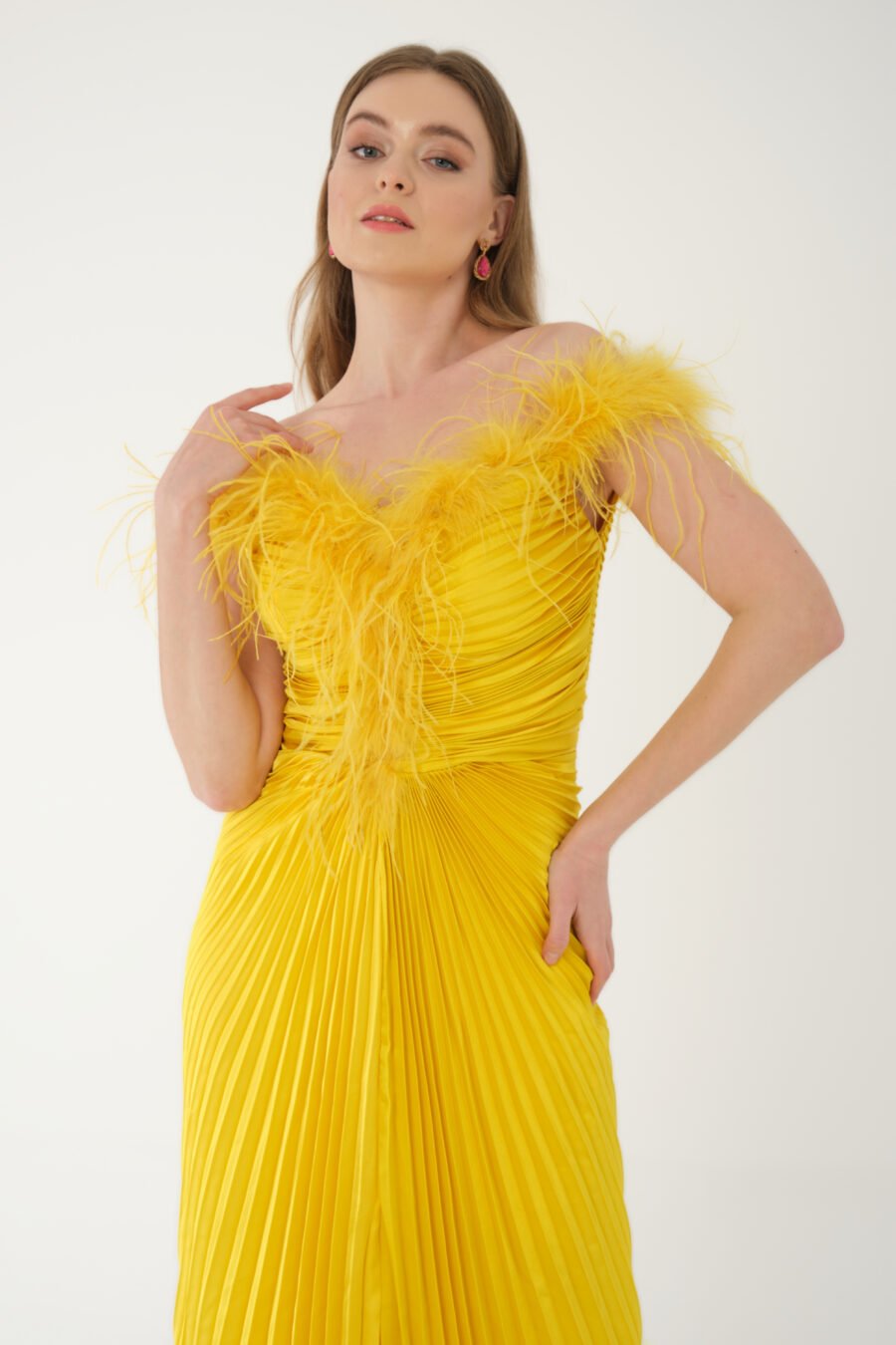 Straight Across Off shoulder High Knee Evening Dress - Image 21