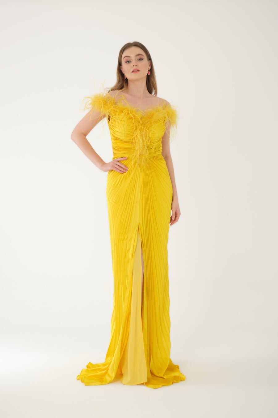 Straight Across Off shoulder High Knee Evening Dress - Image 22