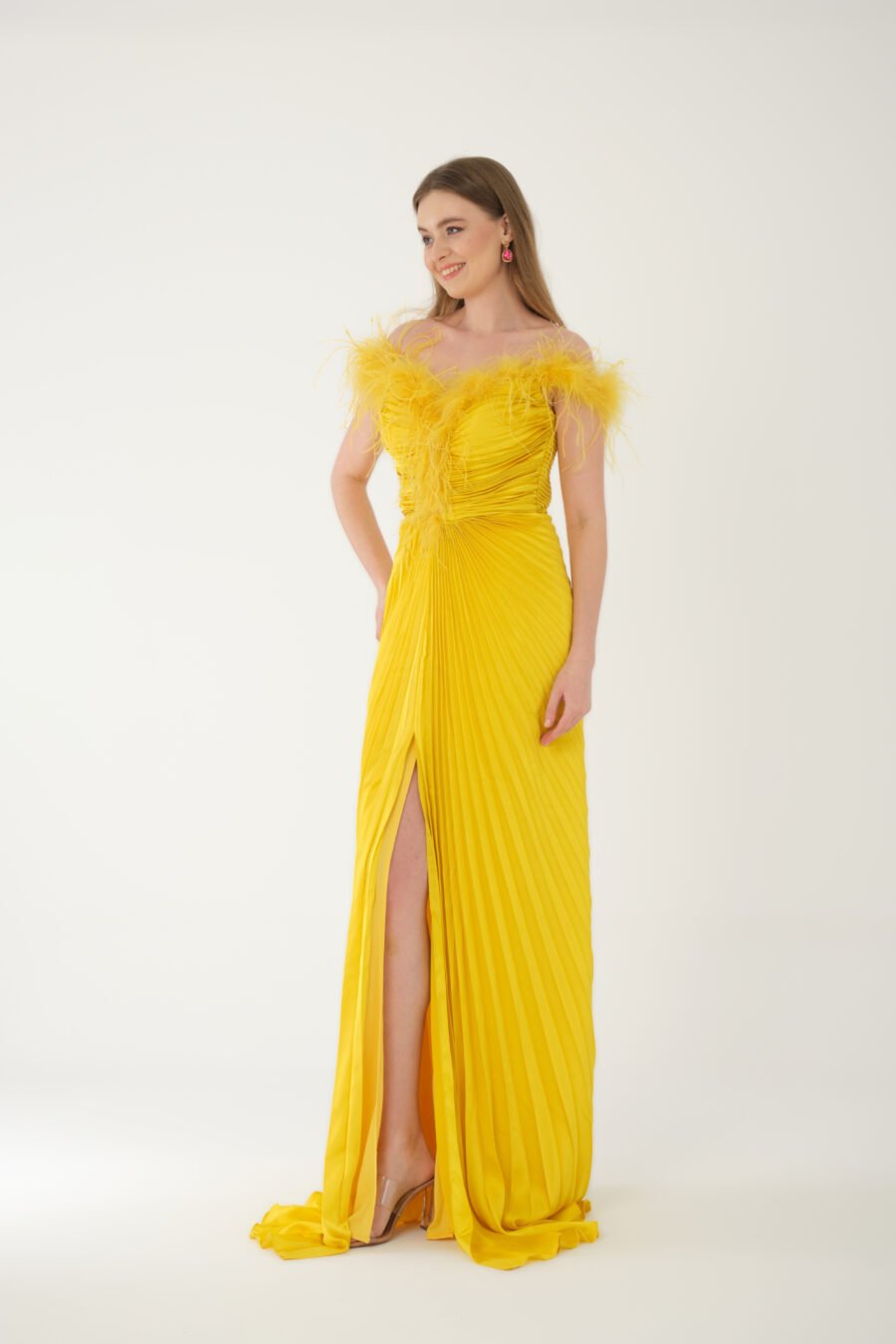 Straight Across Off shoulder High Knee Evening Dress - Image 23